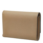 Loewe Anagram Vertical Small Wallet Trifold Beige Leather — view 2