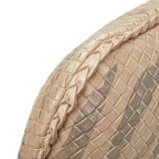 Bottega Veneta Intrecht Shoulder Bag Beige Brown Leather — view 5
