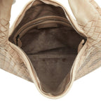 Bottega Veneta Intrecht Shoulder Bag Beige Brown Leather — view 6
