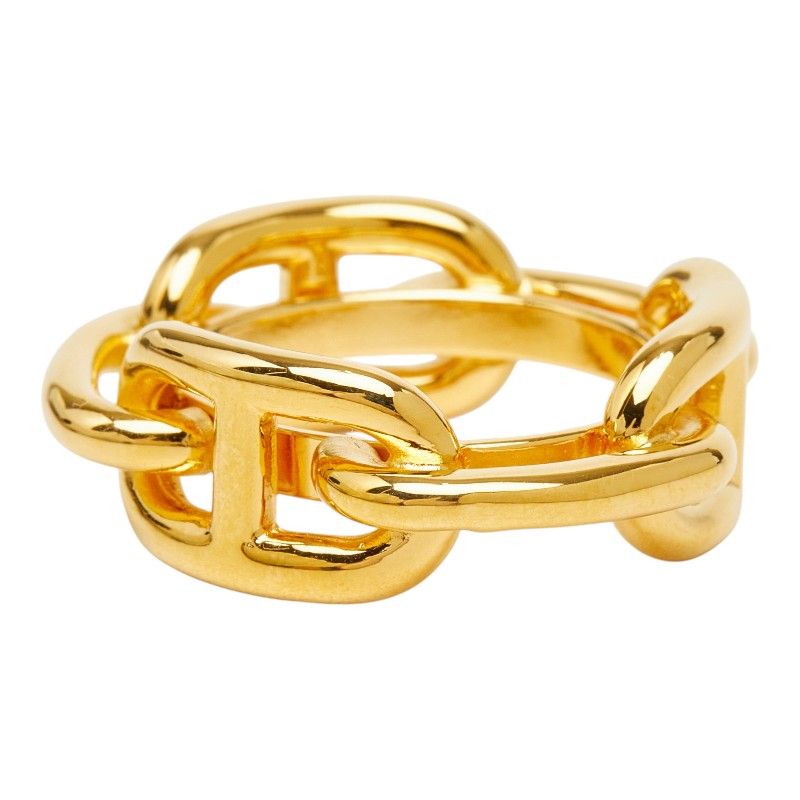 Hermes Chaine D'Ancre Legato Scarf Ring Gold Plated — view 3