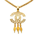 Chanel Vintage CC Logo Rogue Chain Necklace Gold Plated