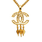 Chanel Vintage CC Logo Rogue Chain Necklace Gold Plated — view 2