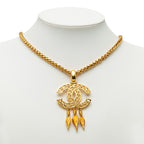 Chanel Vintage CC Logo Rogue Chain Necklace Gold Plated — view 6