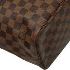 Louis Vuitton Damier Neverfull MM Tote Bag Brown Leather — view 7