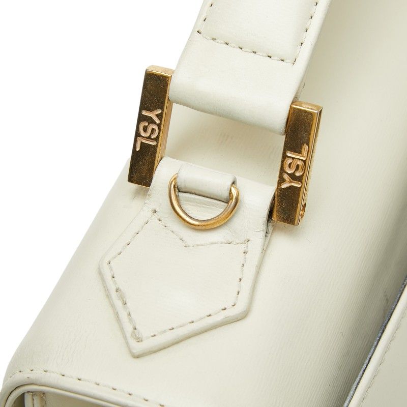 Saint Laurent 2-Way Shoulder Bag White Leather — view 8