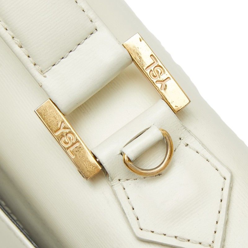 Saint Laurent 2-Way Shoulder Bag White Leather — view 7