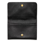 Prada Card Case Business Holder Black Saffiano Leather — view 4