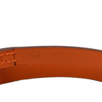 Hermes Hapi Triple Strand Bracelet Orange Leather Metal — view 7