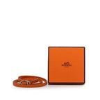 Hermes Hapi Triple Strand Bracelet Orange Leather Metal — view 8