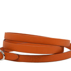 Hermes Hapi Triple Strand Bracelet Orange Leather Metal — view 5