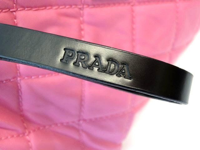Prada Pouch Pink Nylon Makeup Case Clutch W/card — view 3