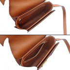 Celine Shoulder Bag Teen Triomphe Tan Canvas Calfskin — view 5