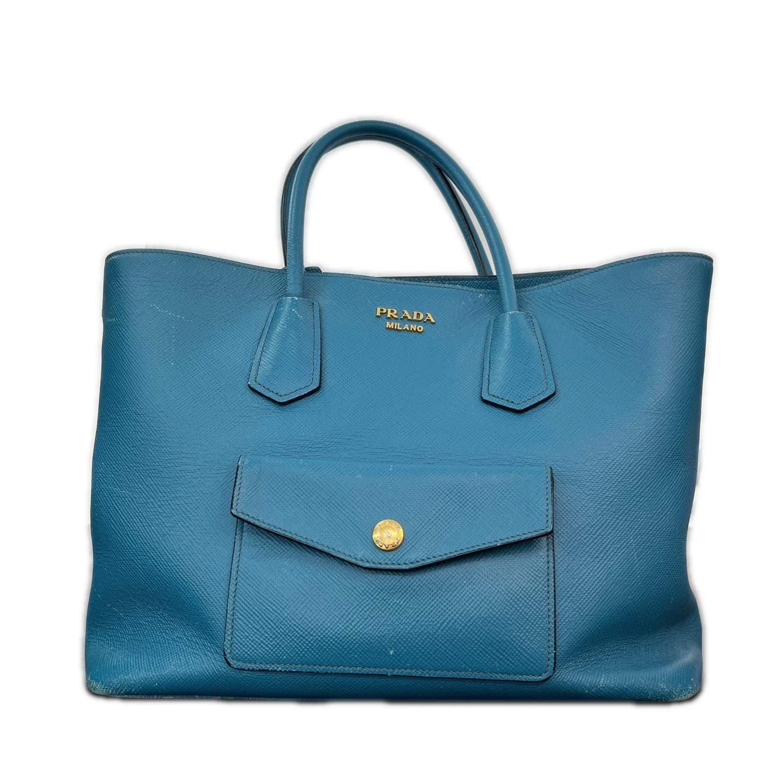 Prada 2-Way Bag Saffiano Cuir Blue