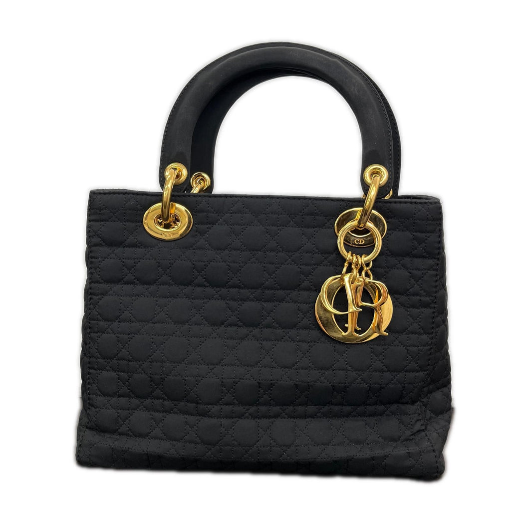 Dior Handbag Cannage Lady Black