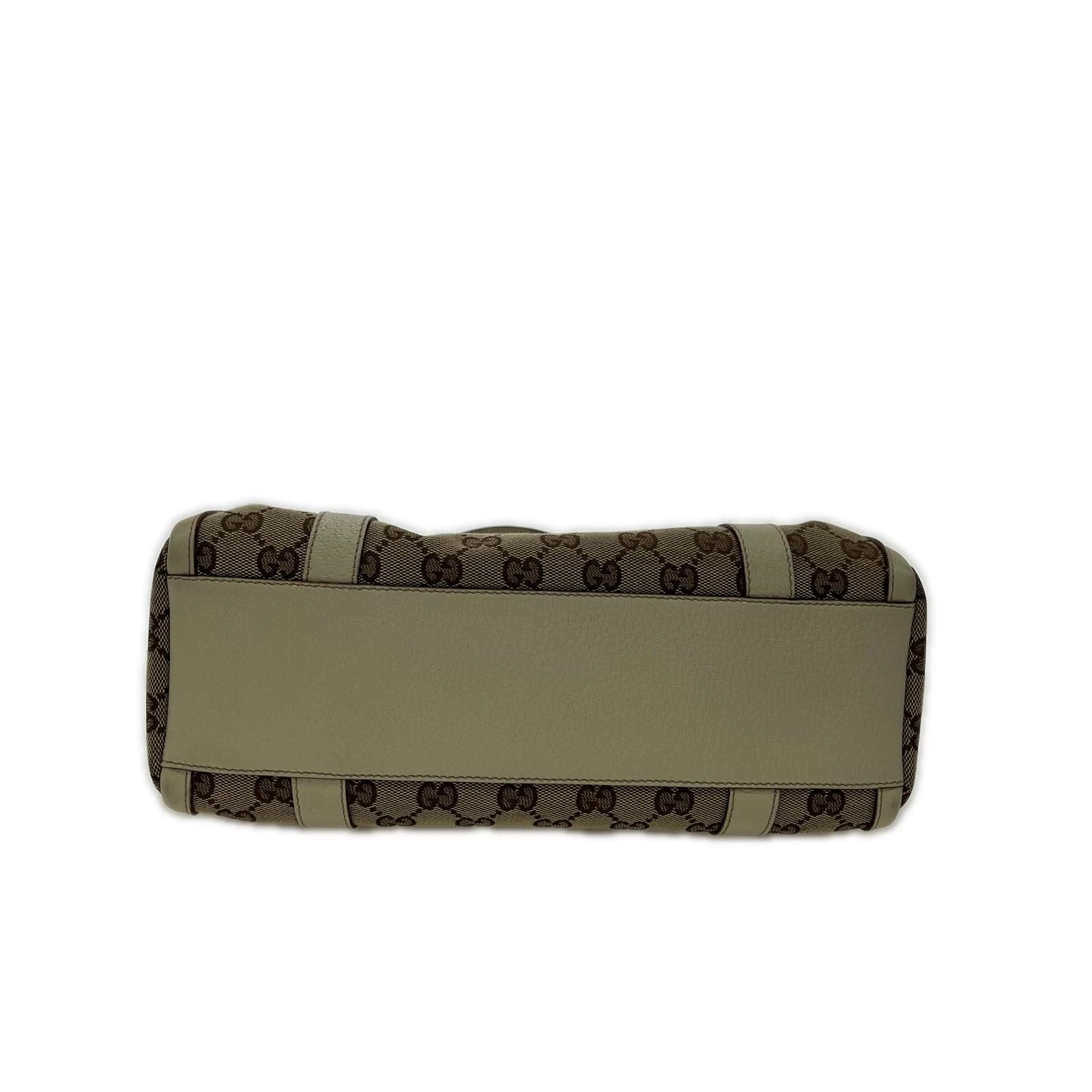 Gucci Mini Boston Bag GG Zipper Tag Half Torn Beige — view 6