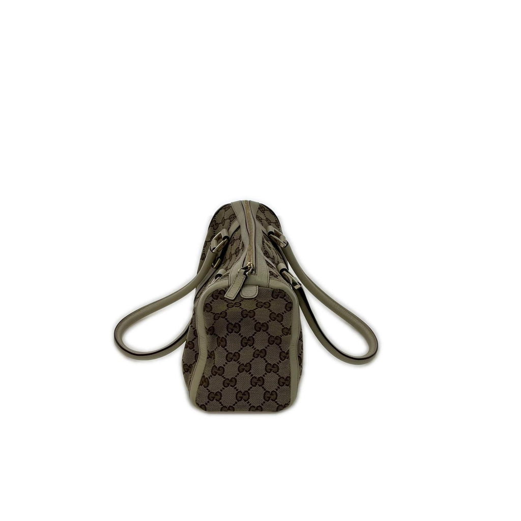 Gucci Mini Boston Bag GG Zipper Tag Half Torn Beige — view 4