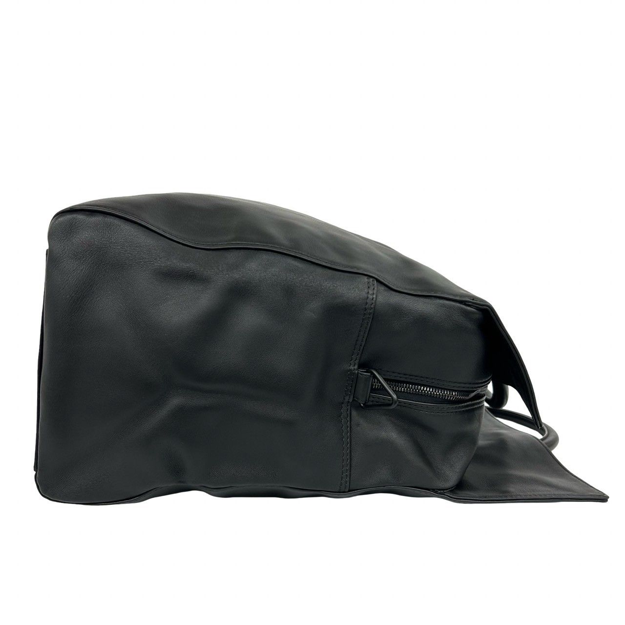Chanel Card CC Logo Leather Boston Bag Business Black — view 6