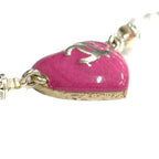 Chanel CC Logo Heart Pearl Bracelet Pink Gold — view 7