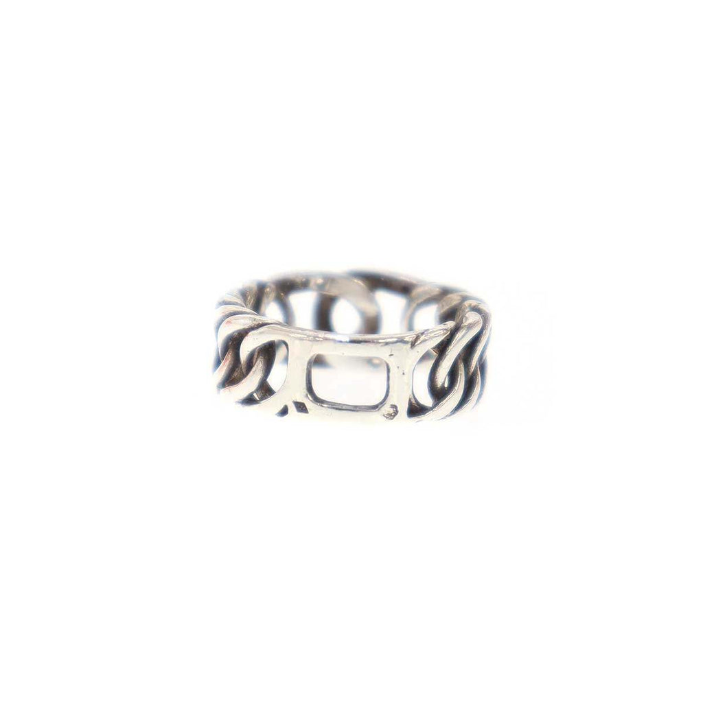 Hermes Vintage Horseshoe Chain Ring Silver — view 3