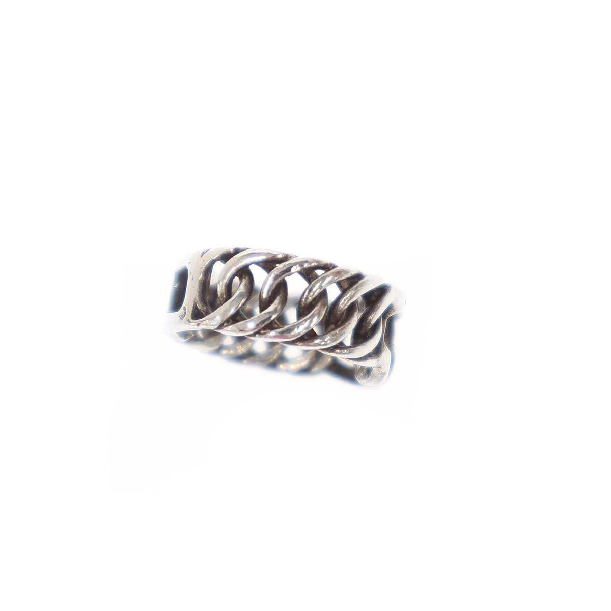 Hermes Vintage Horseshoe Chain Ring Silver — view 5