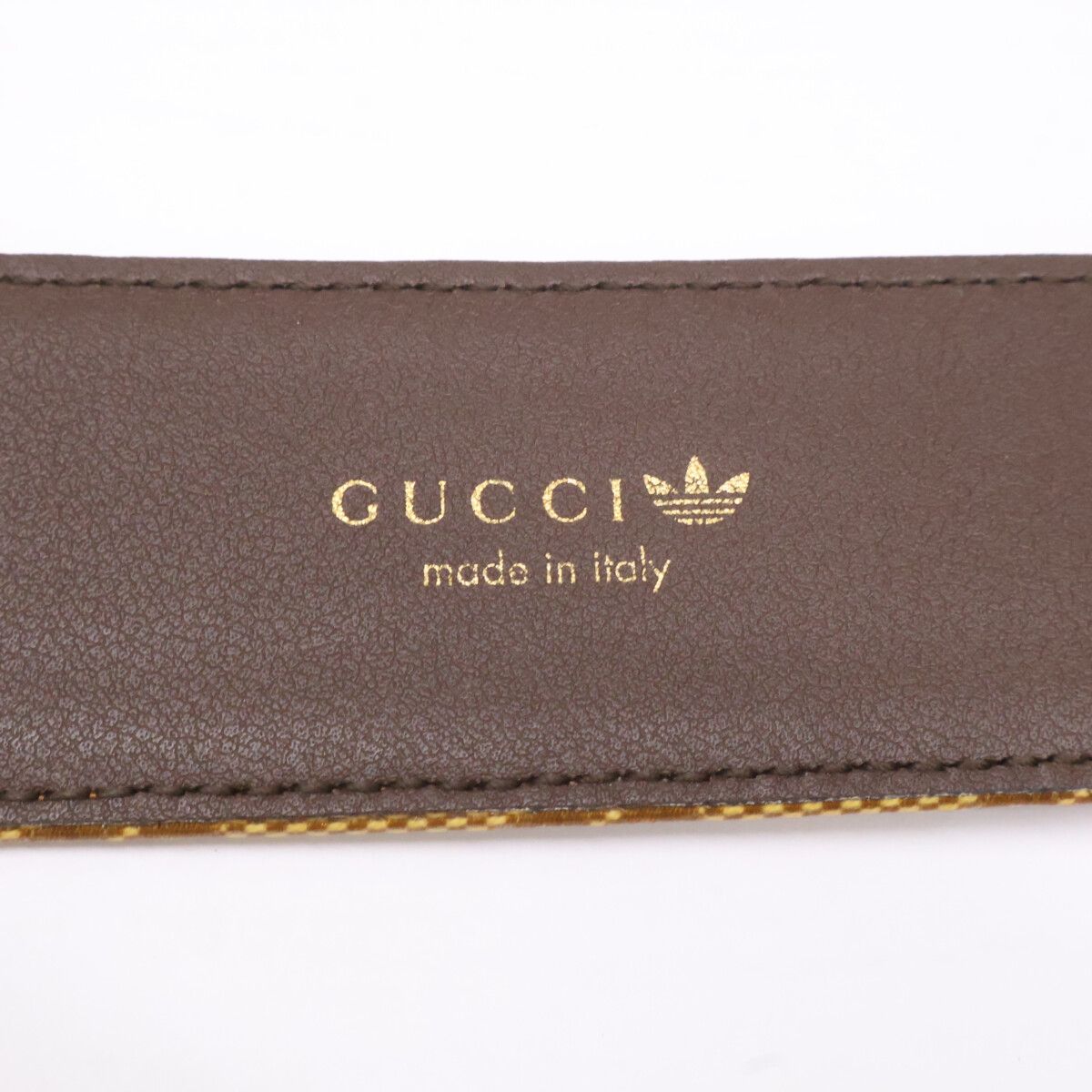 Gucci Adidas GG Logo Buckle Trefoil Belt — view 8