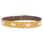 Gucci Adidas GG Logo Buckle Trefoil Belt — view 3
