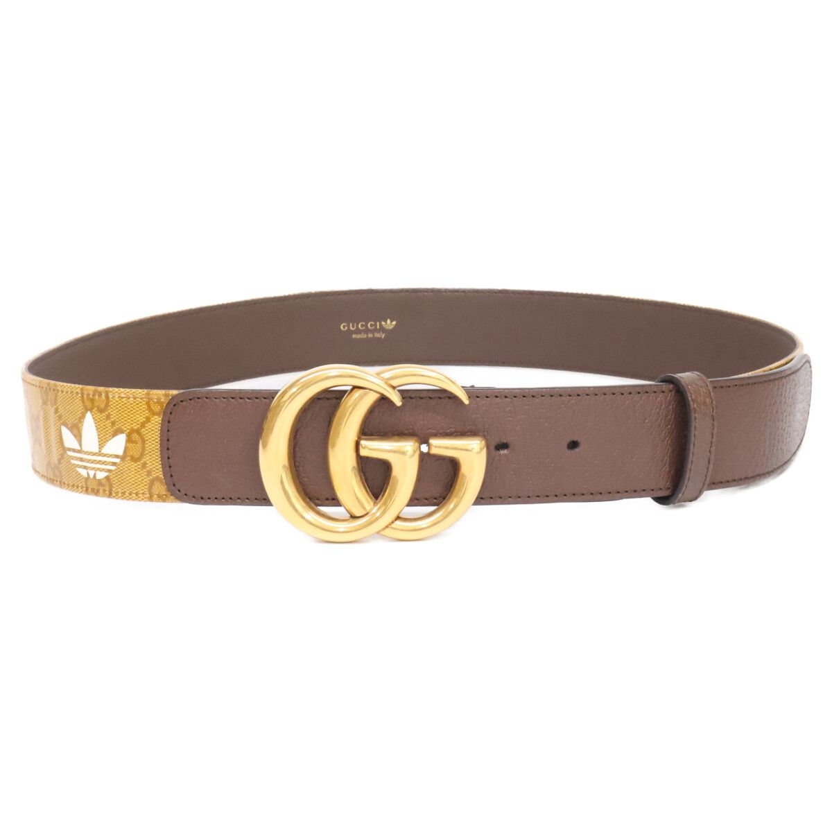 Gucci Adidas GG Logo Buckle Trefoil Belt