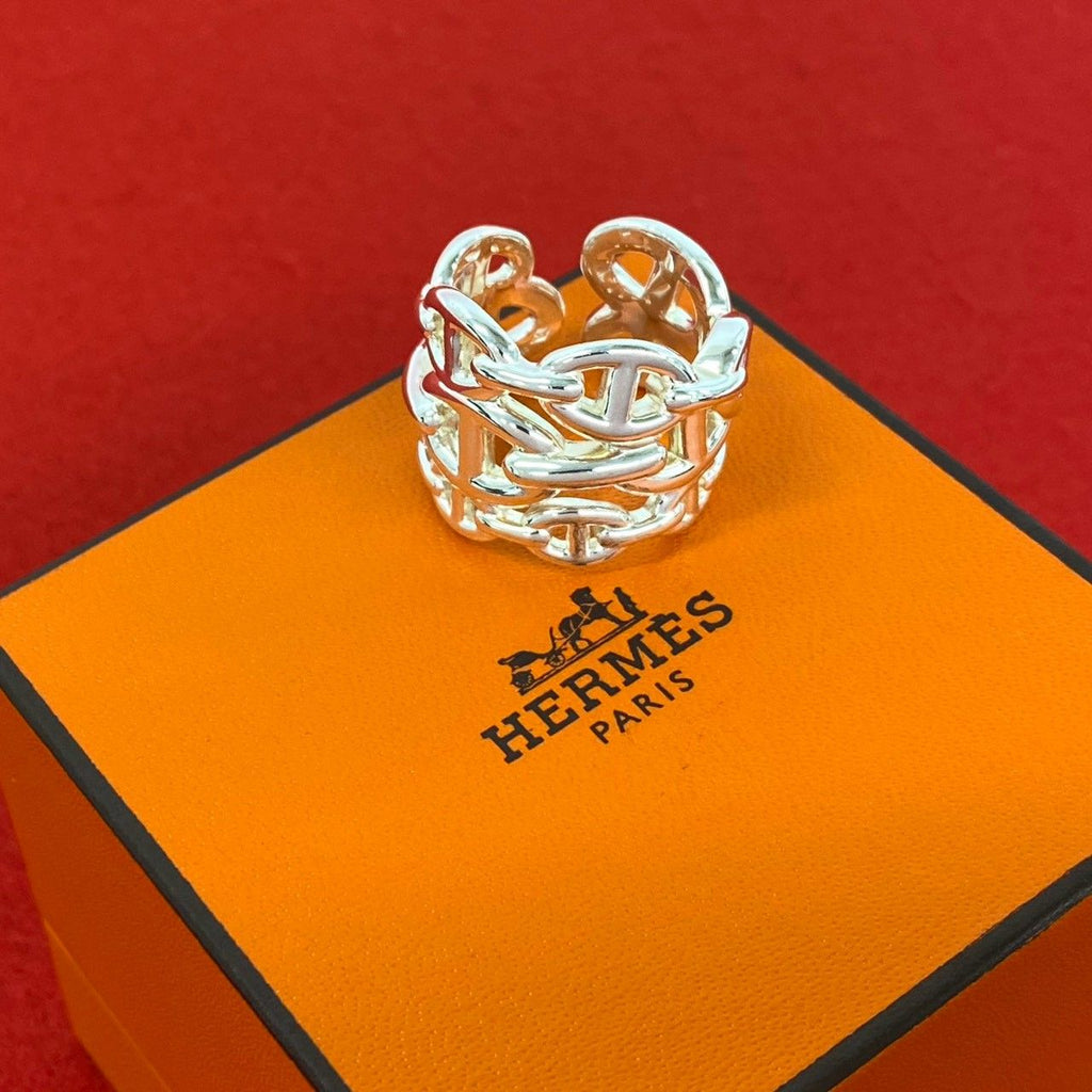 Hermes Chaine D'ancre GM Ring 925 Sterling Silver Accessory