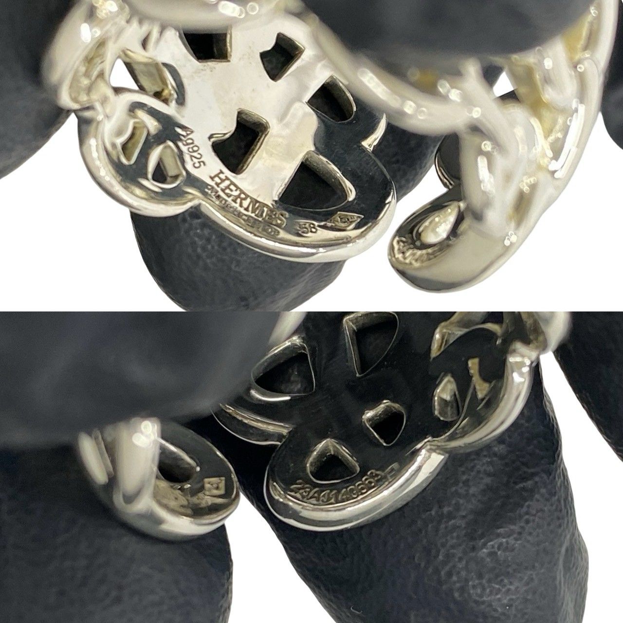 Hermes Chaine D'ancre GM Ring 925 Sterling Silver Accessory — view 3