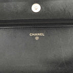 Chanel CC Logo Boy Chain Wallet Shoulder Bag Black Lambskin — view 8