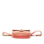 Chanel Quilted CC Logo Sunset on the Sea Waist Bag Pink Caviar Leather — view 3