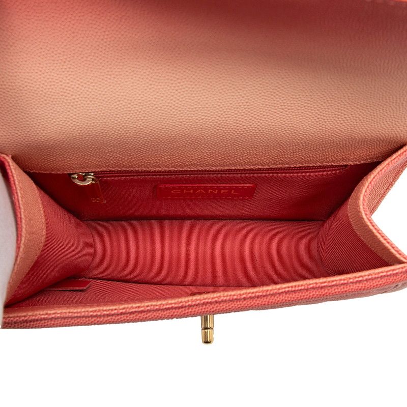 Chanel Quilted CC Logo Sunset on the Sea Waist Bag Pink Caviar Leather — view 4