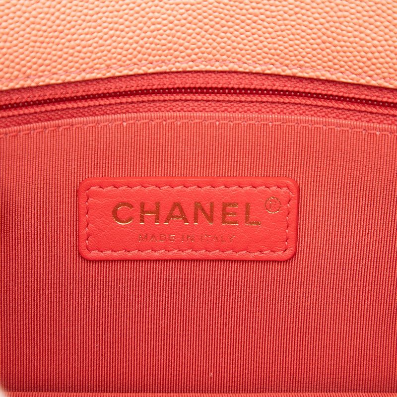 Chanel Quilted CC Logo Sunset on the Sea Waist Bag Pink Caviar Leather — view 5