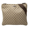 Gucci GG Supreme Crossbody Shoulder Bag Beige Brown