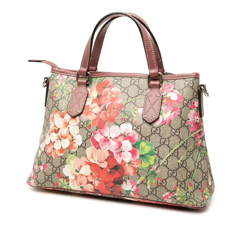 Gucci GG Blue Musk Shoulder Bag 2-Way Beige Pink Leather — view 2