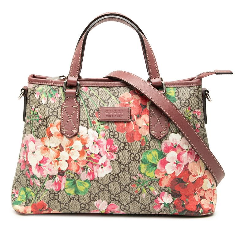 Gucci GG Blue Musk Shoulder Bag 2-Way Beige Pink Leather