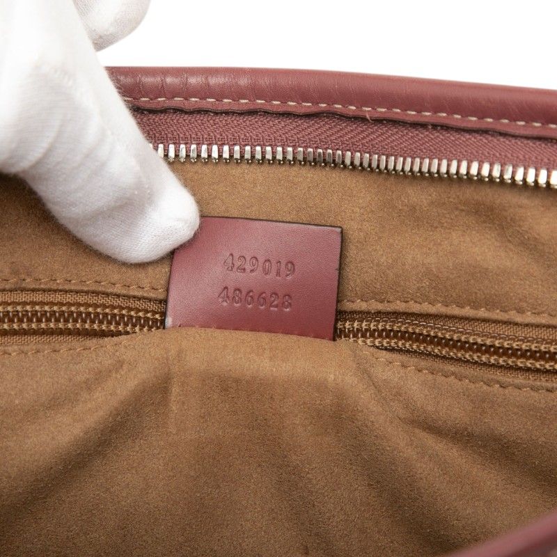 Gucci GG Blue Musk Shoulder Bag 2-Way Beige Pink Leather — view 6