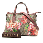 Gucci GG Blue Musk Shoulder Bag 2-Way Beige Pink Leather — view 7