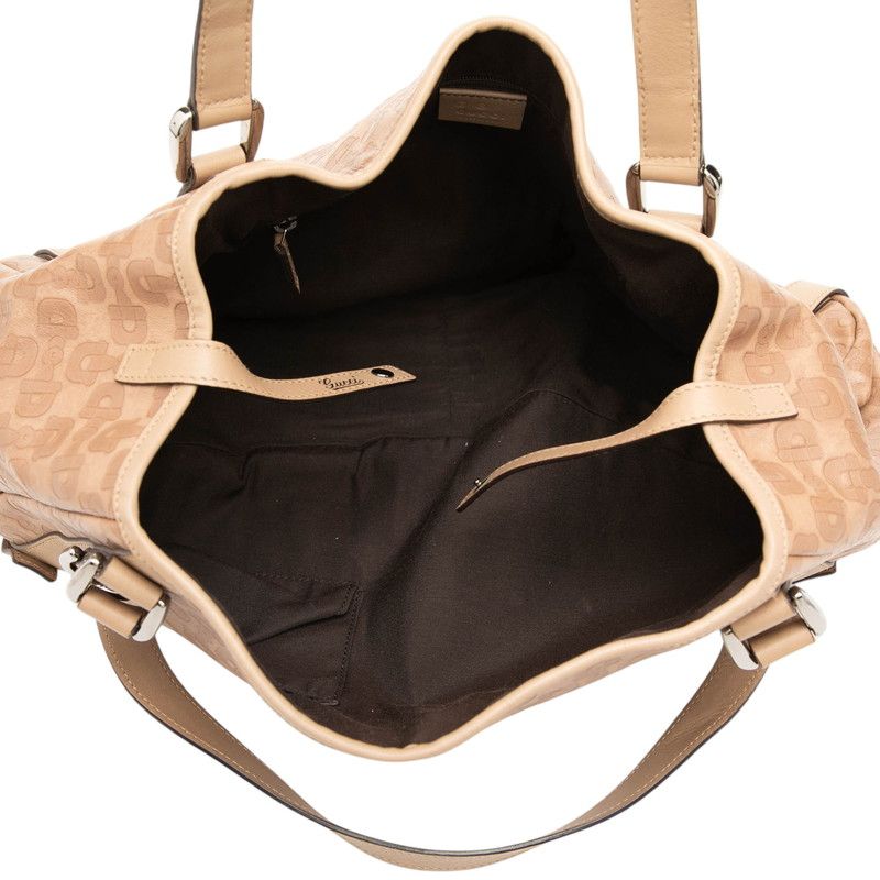 Gucci Horsebit Abbey Tote Bag Beige Leather — view 4