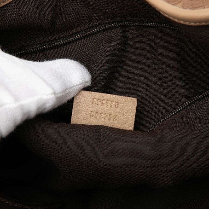 Gucci Horsebit Abbey Tote Bag Beige Leather — view 6