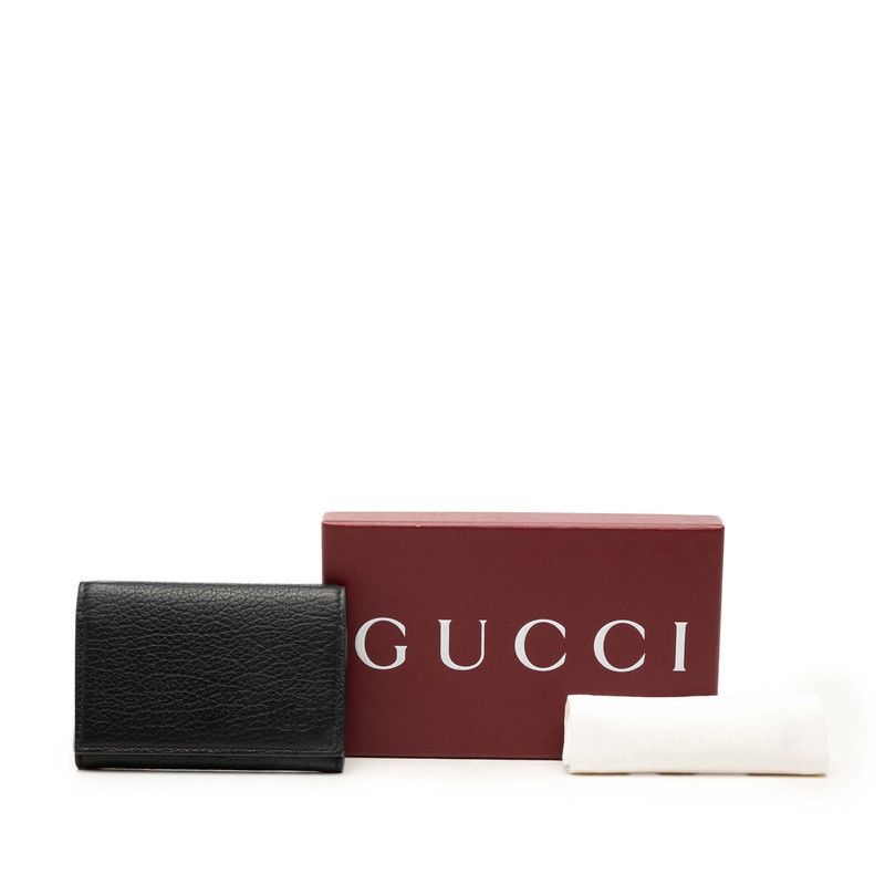 Gucci GG Marmont Card Case Business Holder Black Leather — view 7