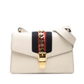 Gucci Sherry Line Sylvie Shoulder Bag White Leather