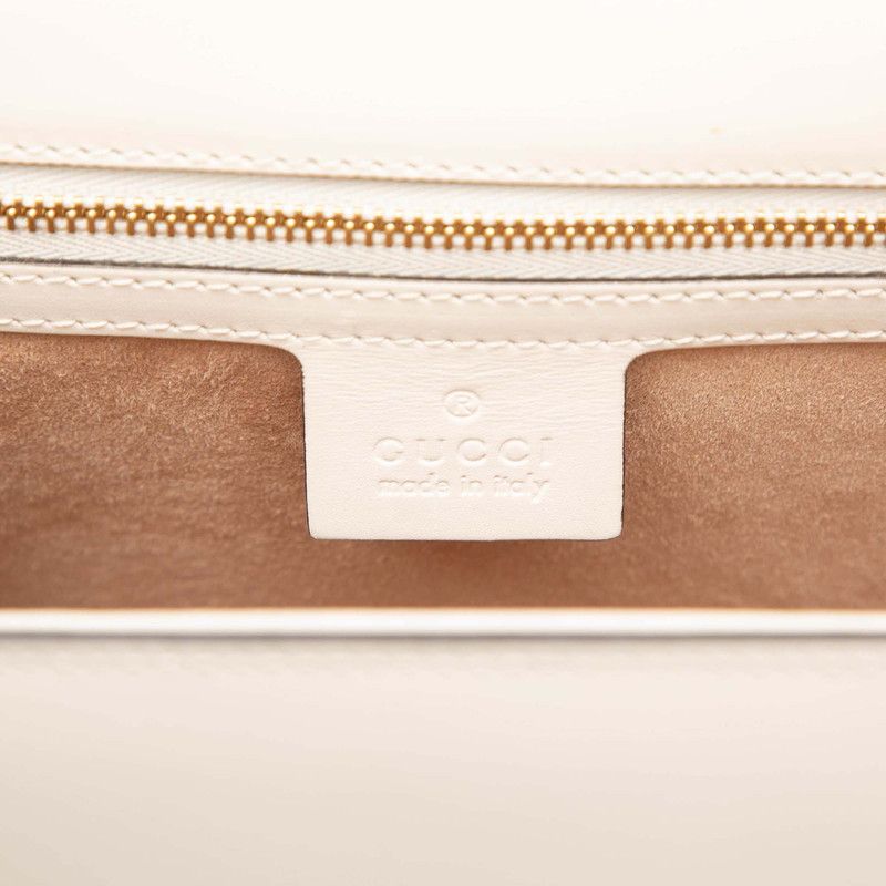 Gucci Sherry Line Sylvie Shoulder Bag White Leather — view 5