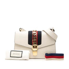 Gucci Sherry Line Sylvie Shoulder Bag White Leather — view 7