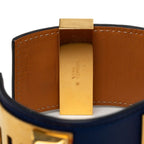 Hermes Collier de Chien Bracelet S Navy Gold Box Calf — view 5