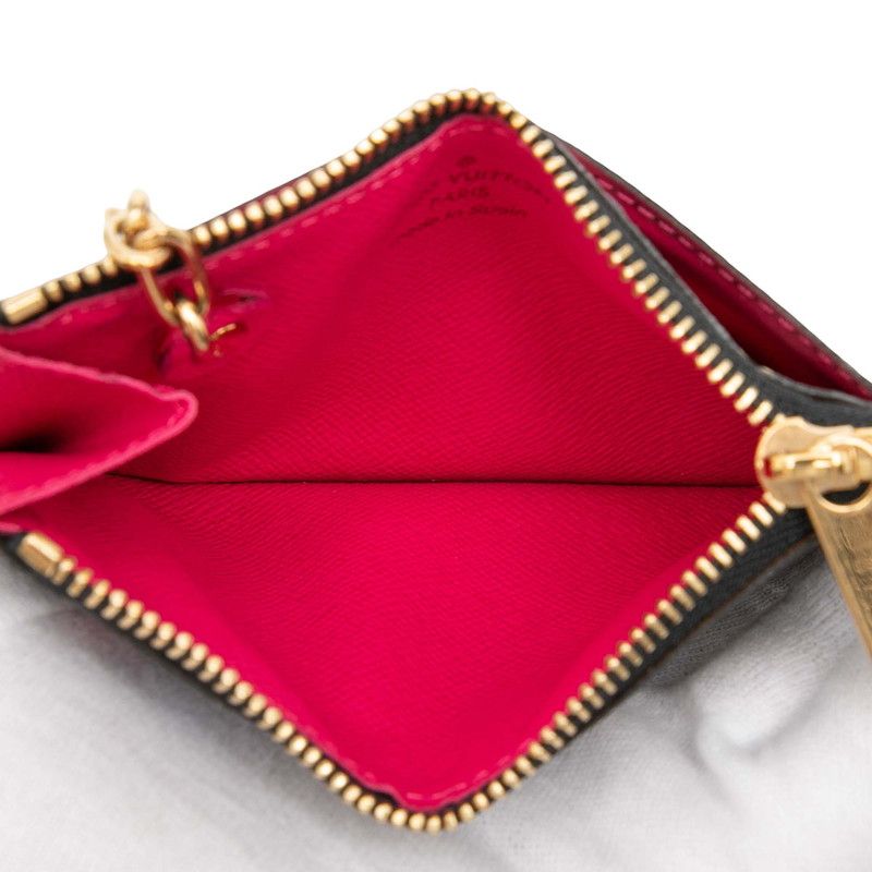 Louis Vuitton Monogram Multicolor Pochette Cles Coin Case Noir Black Leather — view 4