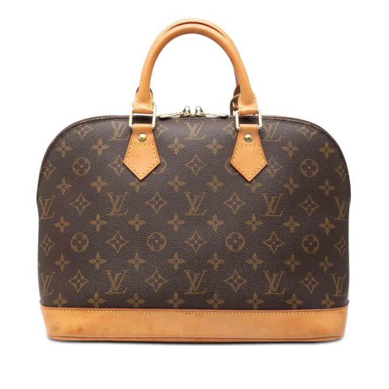Louis Vuitton Monogram Alma Handbag Brown Leather