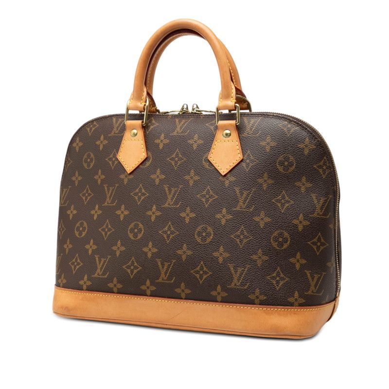 Louis Vuitton Monogram Alma Handbag Brown Leather — view 2