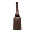 Louis Vuitton Damier Geronimos Shoulder Bag Brown