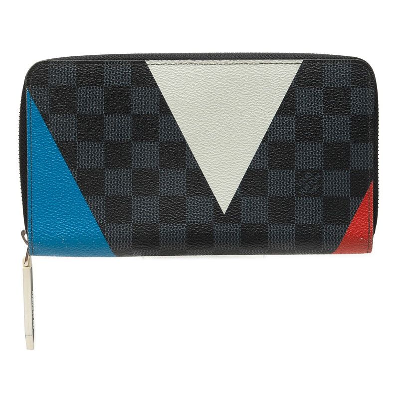 Louis Vuitton Damier Edge coating Luto Zippy Organizer Americas Cup Wallet Black